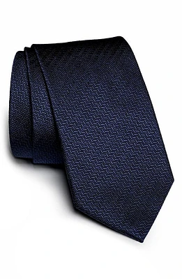 Jack Victor Weredale Chevron Silk Tie in Navy at Nordstrom