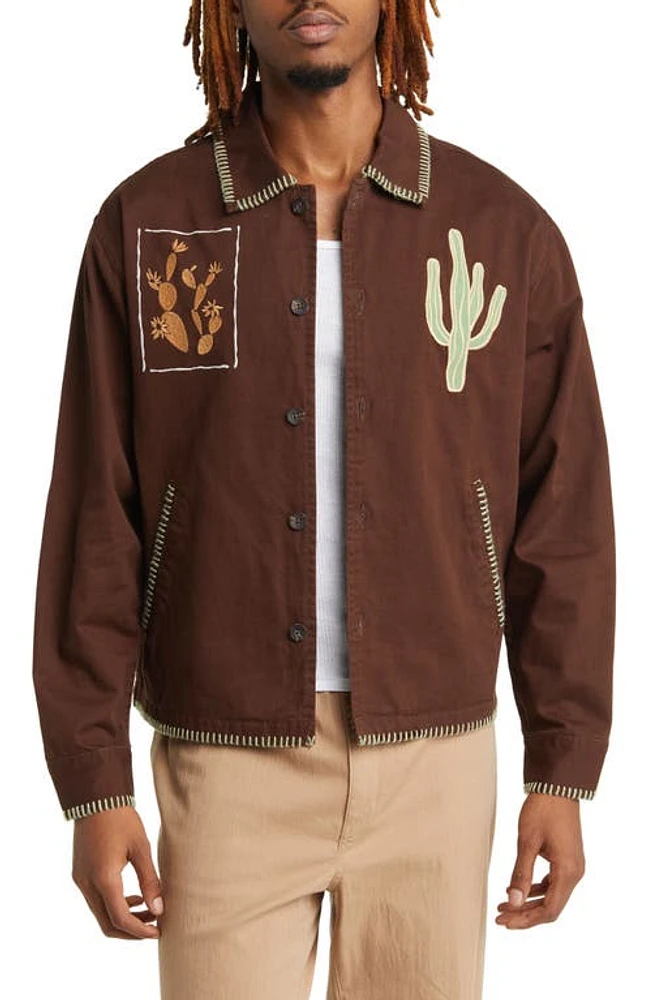 PacSun Duke Cotton Jacket in Brown at Nordstrom, Size Large