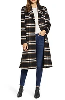 Bernardo Leopard Print Coat in Barn Plaid at Nordstrom, Size X-Large