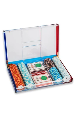 Bey-Berk Poker Set in Blue Multi at Nordstrom