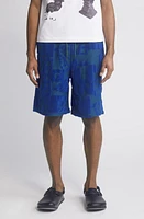 JUNGLES Terry Shorts Green/Blue at Nordstrom,