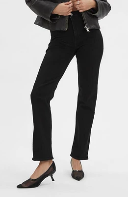 & Other Stories Slim Fit Organic Cotton Blend Crop Jeans Rinsed Black at Nordstrom,