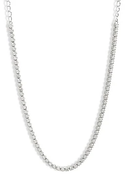 Meira T Diamond Tennis Necklace in White at Nordstrom