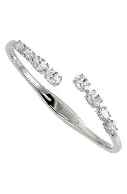 Nadri RSVP Wrap Cubic Zirconia Hinge Bracelet in Rhodium at Nordstrom