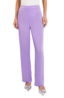 Misook Crêpe de Chine Wide Leg Pants in Lavender Field at Nordstrom, Size Large