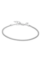 Monica Vinader Heirloom Woven Fine Chain Bracelet in Silver at Nordstrom, Size 7 In