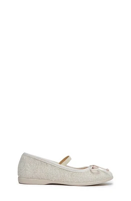 CHILDRENCHIC Canvas Ballet Flat Shimmer Silver at Nordstrom,