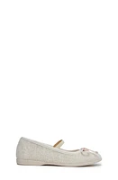 CHILDRENCHIC Canvas Ballet Flat Shimmer Silver at Nordstrom,