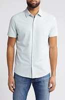 Robert Barakett Keyes Slim Fit Short Sleeve Knit Button-Up Shirt at Nordstrom,