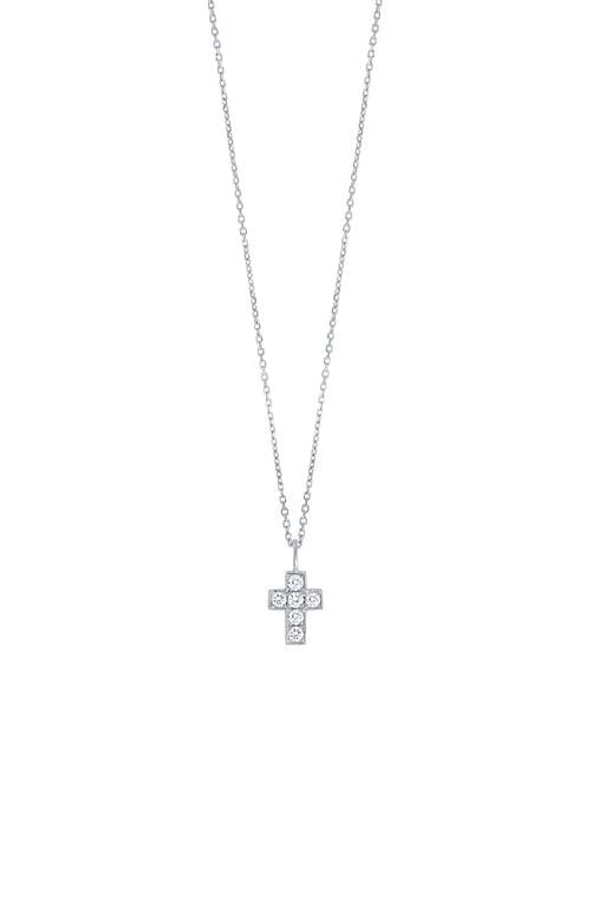 Bony Levy Icon Diamond Cross Pendant Necklace in 18K White Gold at Nordstrom