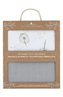 Living Textiles Dandelion 2-Pack Organic Cotton Swaddles in Grey at Nordstrom