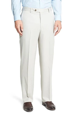 Berle Flat Front Classic Fit Wool Gabardine Dress Pants Stone at Nordstrom, X