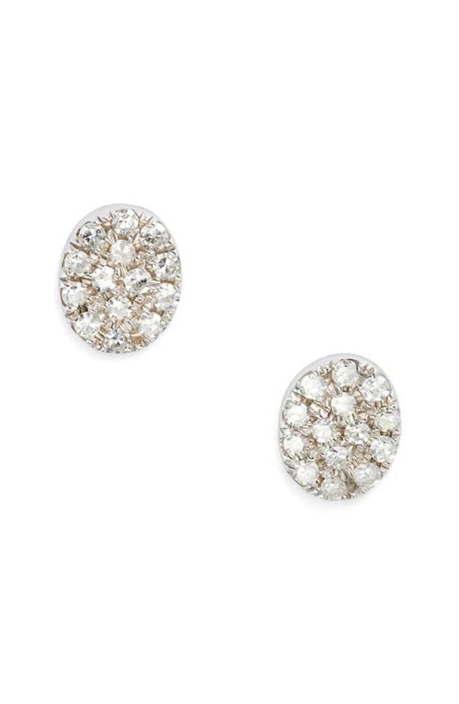 Meira T Diamond Stud Earrings in White at Nordstrom