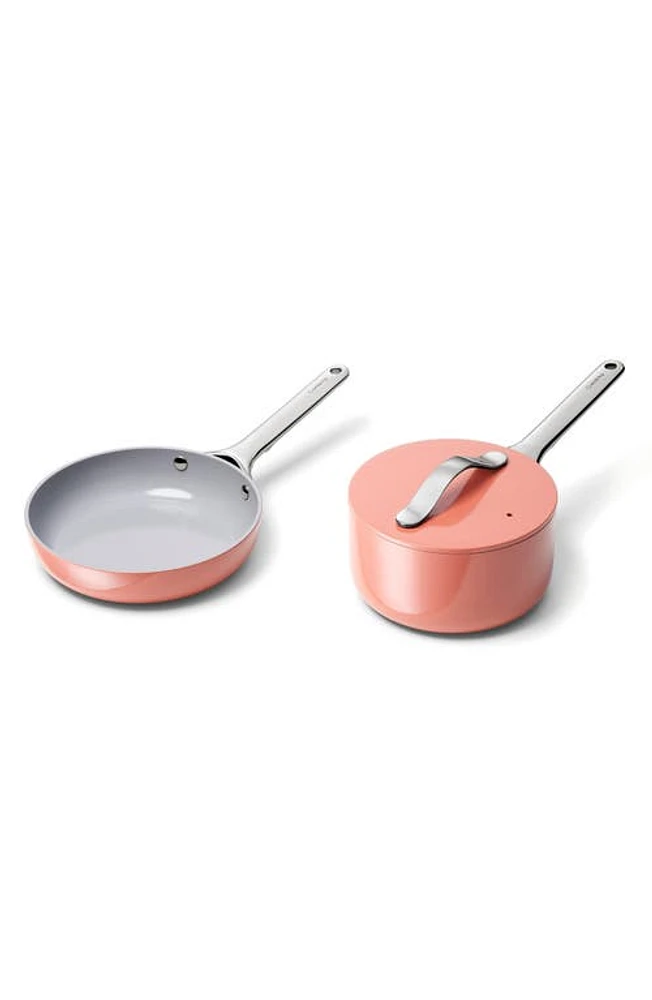 CARAWAY Nonstick Ceramic Mini Fry Pan & Sauce Pan Set in Perracotta at Nordstrom