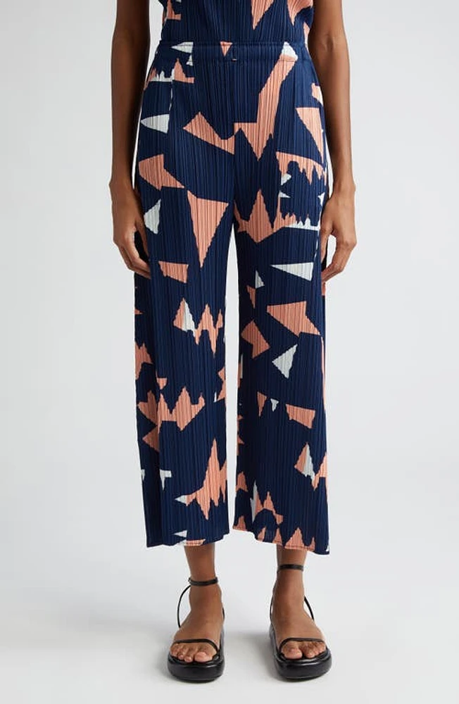 Pleats Please Issey Miyake Lucid Print Pleated Pants Pink Salt at Nordstrom,