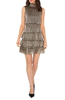 1.STATE Floral Print Tiered Minidress in Rich Black at Nordstrom, Size Large