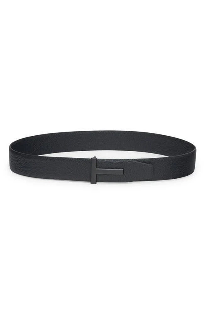 TOM FORD T Icon Soft Grain Leather Belt Black at Nordstrom, Eu