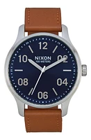 Nixon Patrol Leather Strap Watch