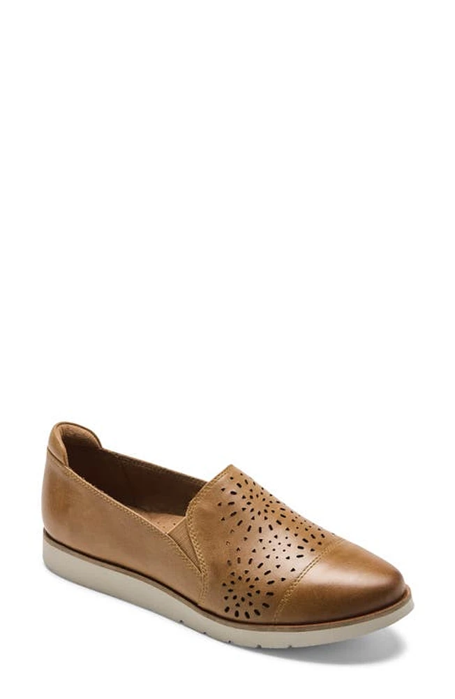 Rockport Cobb Hill Laci Perforated Slip-On in Honey Leather at Nordstrom, Size 5.5