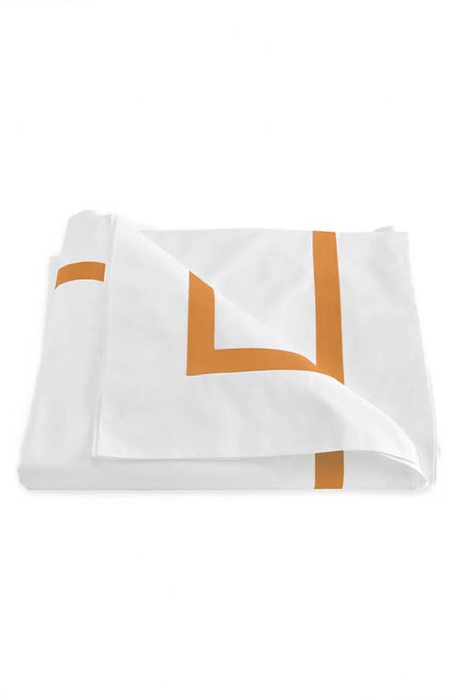 Matouk Lowell Duvet Cover in Tangerine at Nordstrom