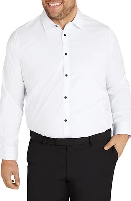 Johnny Bigg Linton Regular Fit Stretch Cotton Button-Up Shirt White at Nordstrom,