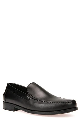 Geox New Damon 2 Venetian Slip-On Shoe Black Leather at Nordstrom,