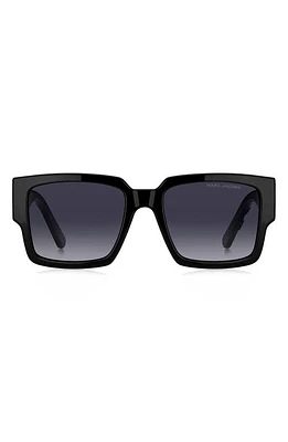 Marc Jacobs 55mm Square Sunglasses in Black Grey/Grey Shaded at Nordstrom