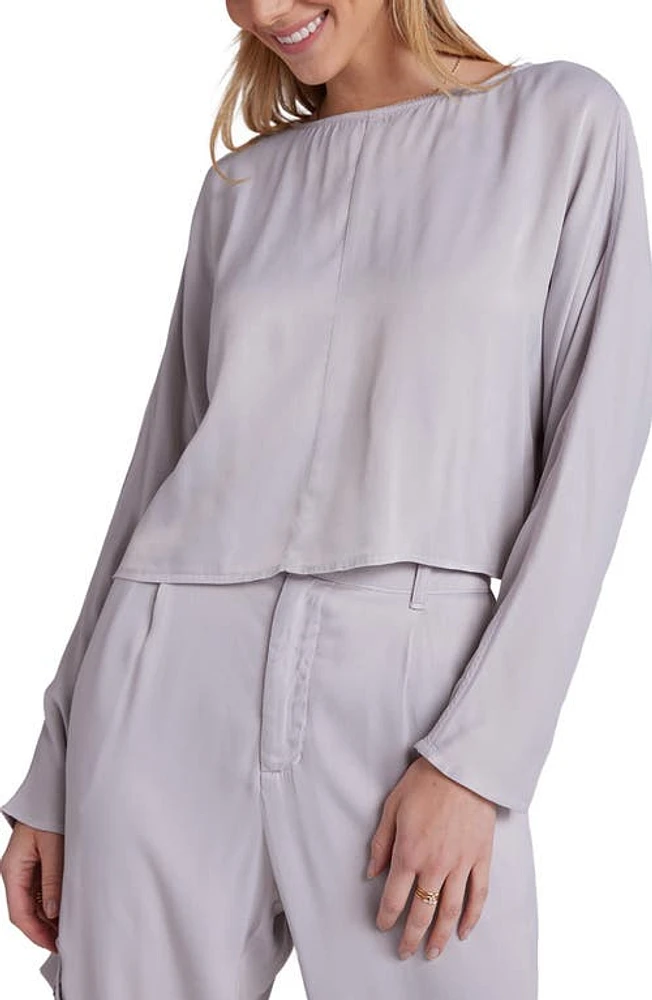 Bella Dahl Boxy Long Sleeve Top Silver Streak at Nordstrom,