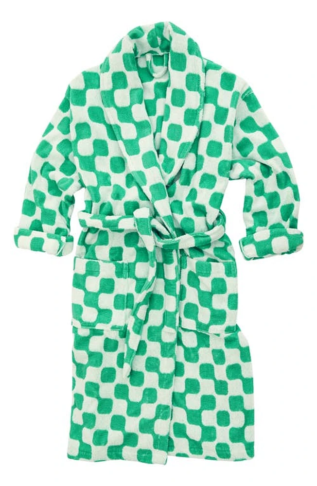 Dusen Dusen Net Checkerboard Cotton Terry Robe at Nordstrom