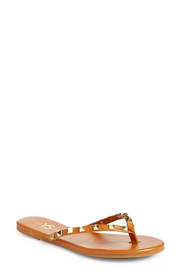 Yosi Samra Rivington Stud Flip Flop Cognac at Nordstrom,