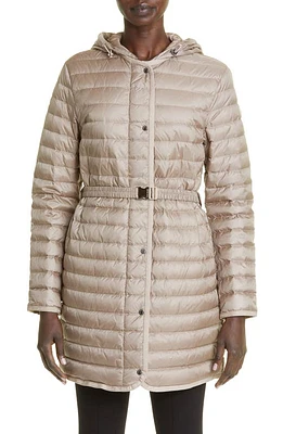 Moncler Oredonne Long Down Jacket Beige at Nordstrom,