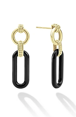 LAGOS Signature Caviar Ceramic Link Drop Earrings in Gold at Nordstrom