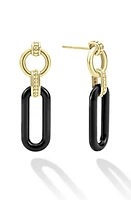 LAGOS Signature Caviar Ceramic Link Drop Earrings in Gold at Nordstrom