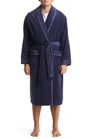 Majestic International Refinery Velour Shawl Collar Robe Navy at Nordstrom,