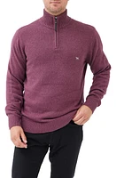 Rodd & Gunn Merrick Bay Quarter Zip Sweater Cranberry at Nordstrom,