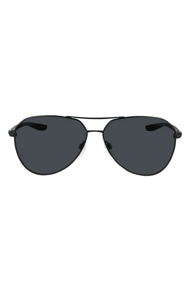 Nike City 61mm Aviator Sunglasses in Satin Black /Grey at Nordstrom