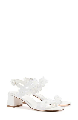 Larroudé Florence Broderie Slingback Sandal White at Nordstrom,