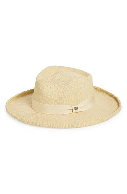 Brixton Victoria Straw Fedora Natural/Oat Milk at Nordstrom,