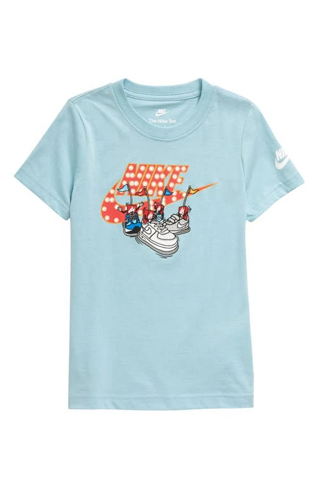 Nike Kids' Graphic Cotton Blend Tee in Ocean Bliss at Nordstrom, Size 2T