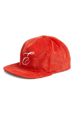 Elwood Corduroy Snapback Baseball Cap in Fire at Nordstrom