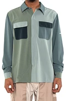 Round Two Colorblock Ripstop Tech Button-Up Shirt at Nordstrom,