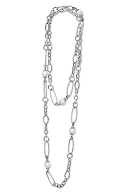 LAGOS Luna Freshwater Pearl Station Necklace in Gold at Nordstrom