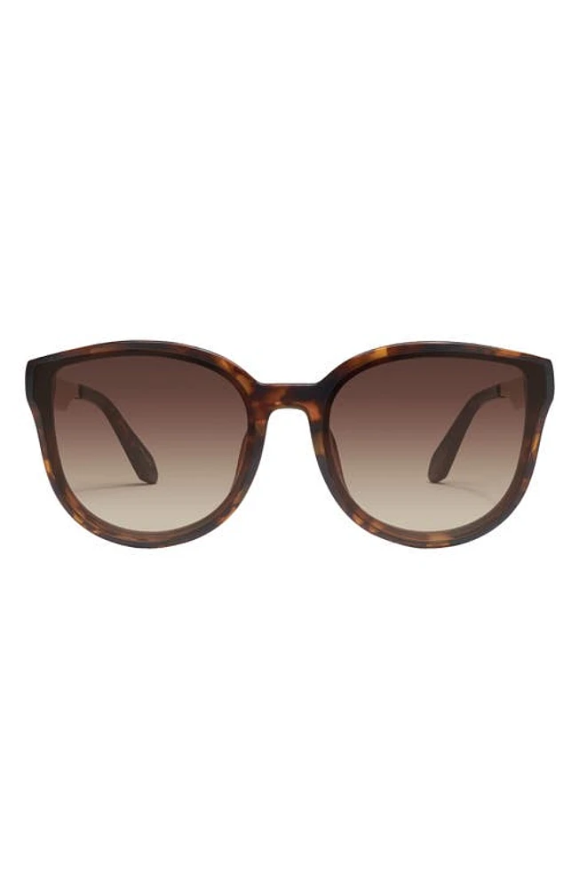 Quay Australia Date Night 54mm Round Sunglasses in Neutral Tortoise /Brown at Nordstrom