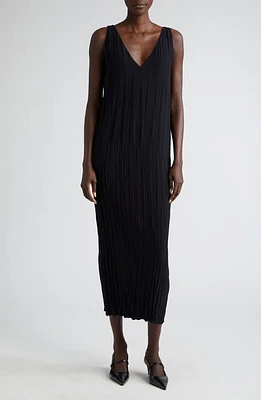 BITE Studios Maisie Plissé Midi Dress Black at Nordstrom, Us