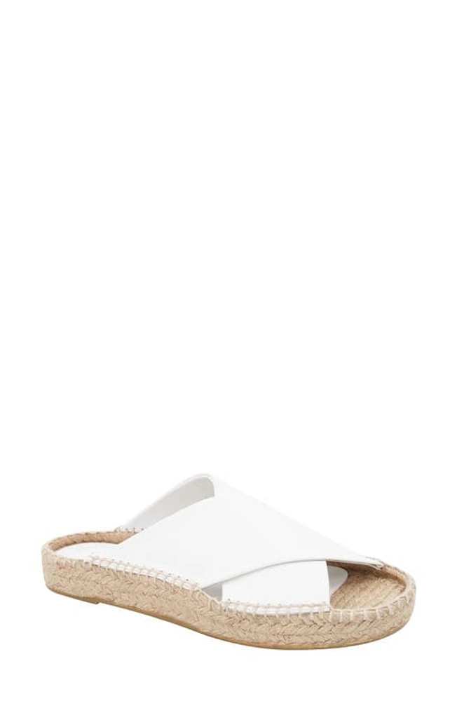 André Assous Estelle Espadrille Platform Slide Sandal White at Nordstrom,