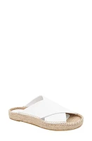 André Assous Estelle Espadrille Platform Slide Sandal White at Nordstrom,