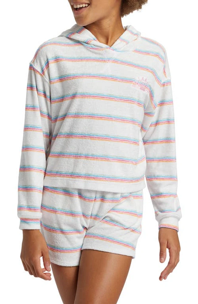 Billabong Kids' Sunset Surf Stripe Terry Hoodie Pink Multi at Nordstrom