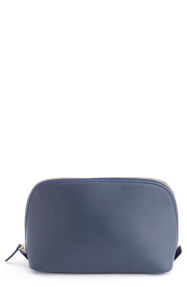 ROYCE New York Signature Cosmetics Bag in Navy Blue at Nordstrom