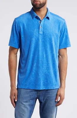 Tommy Bahama Poolside Hibiscus Jacquard Terry Cloth Polo Palace Blue at Nordstrom,