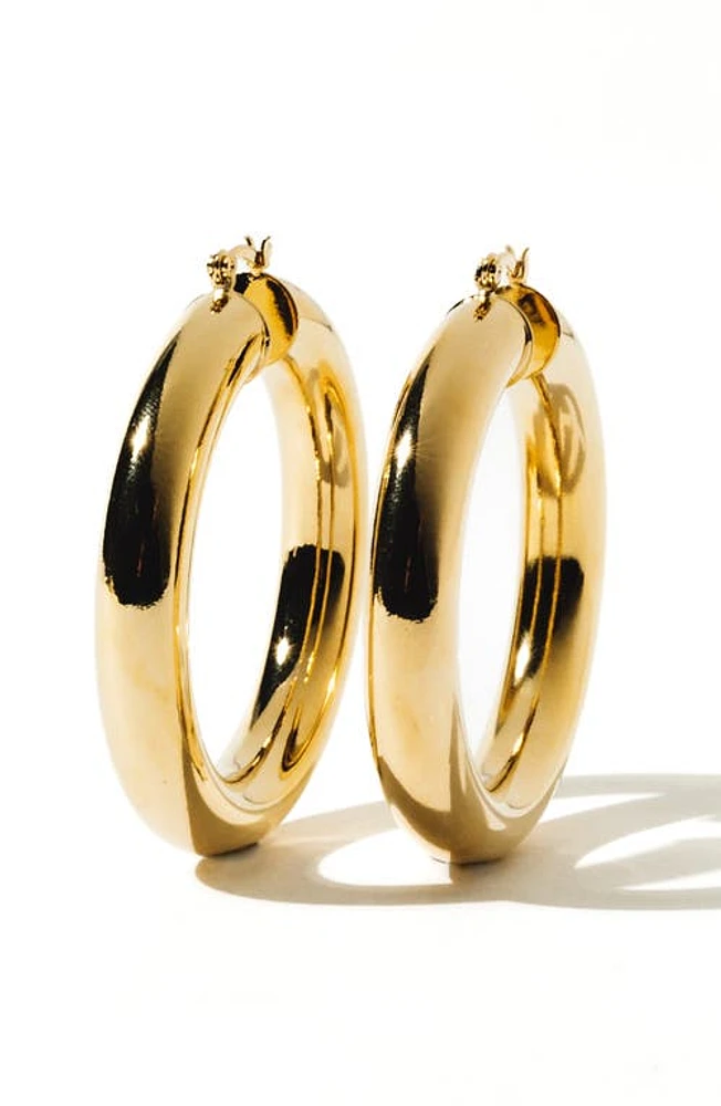 Child of Wild Aubree Large Tube Hoop Earrings in Gold at Nordstrom